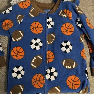 Carter's Blue Sports Themed Footie